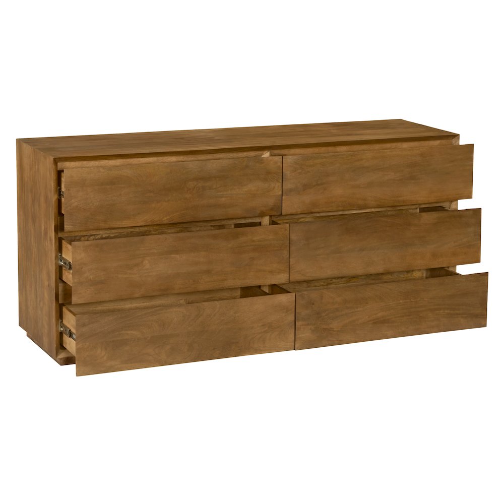 Flagstaff 6-Drawer Dresser in Spice Tan. Picture 3