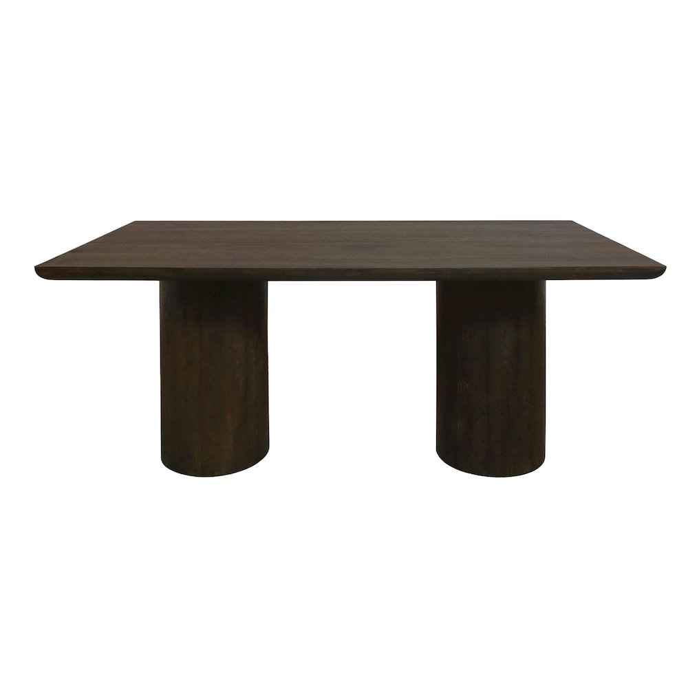 Sullivan 72" Solid Wood Rectangular Dining Table in Dark Brown Finish. Picture 1