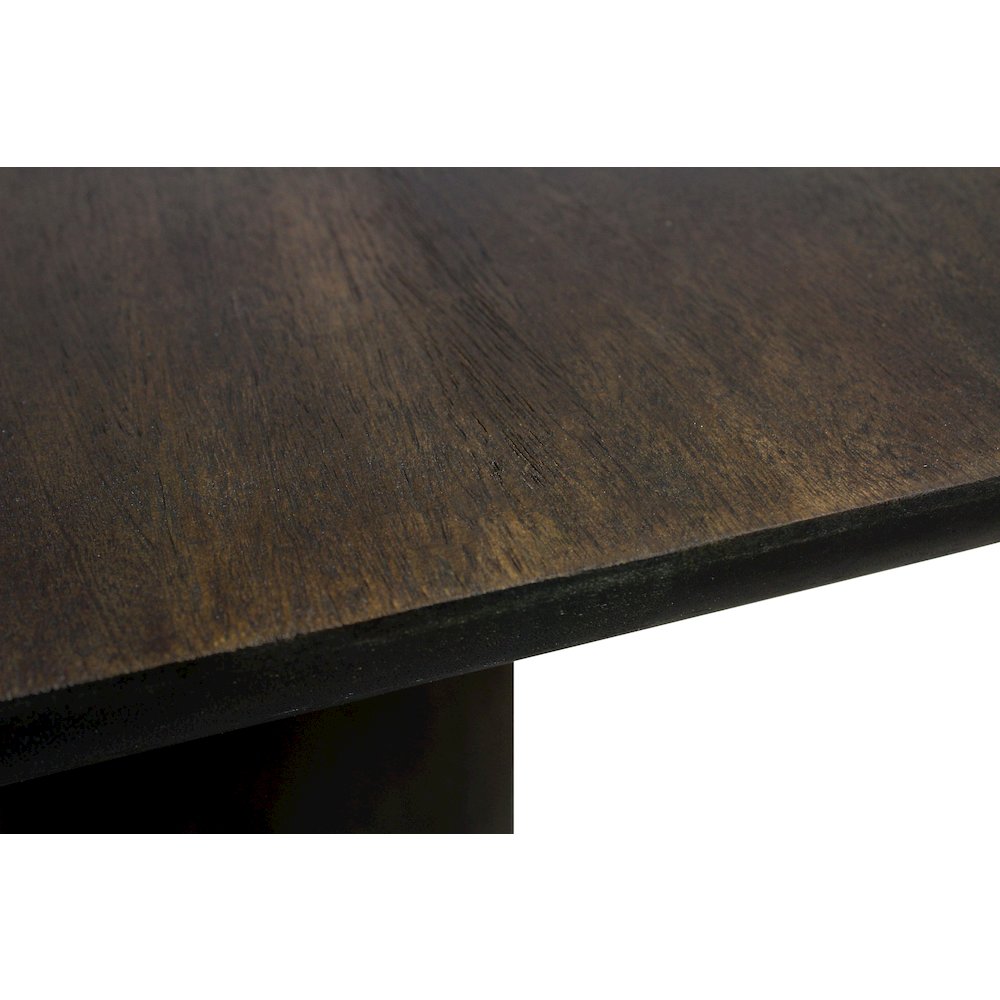 Sullivan 72" Solid Wood Rectangular Dining Table in Dark Brown Finish. Picture 5
