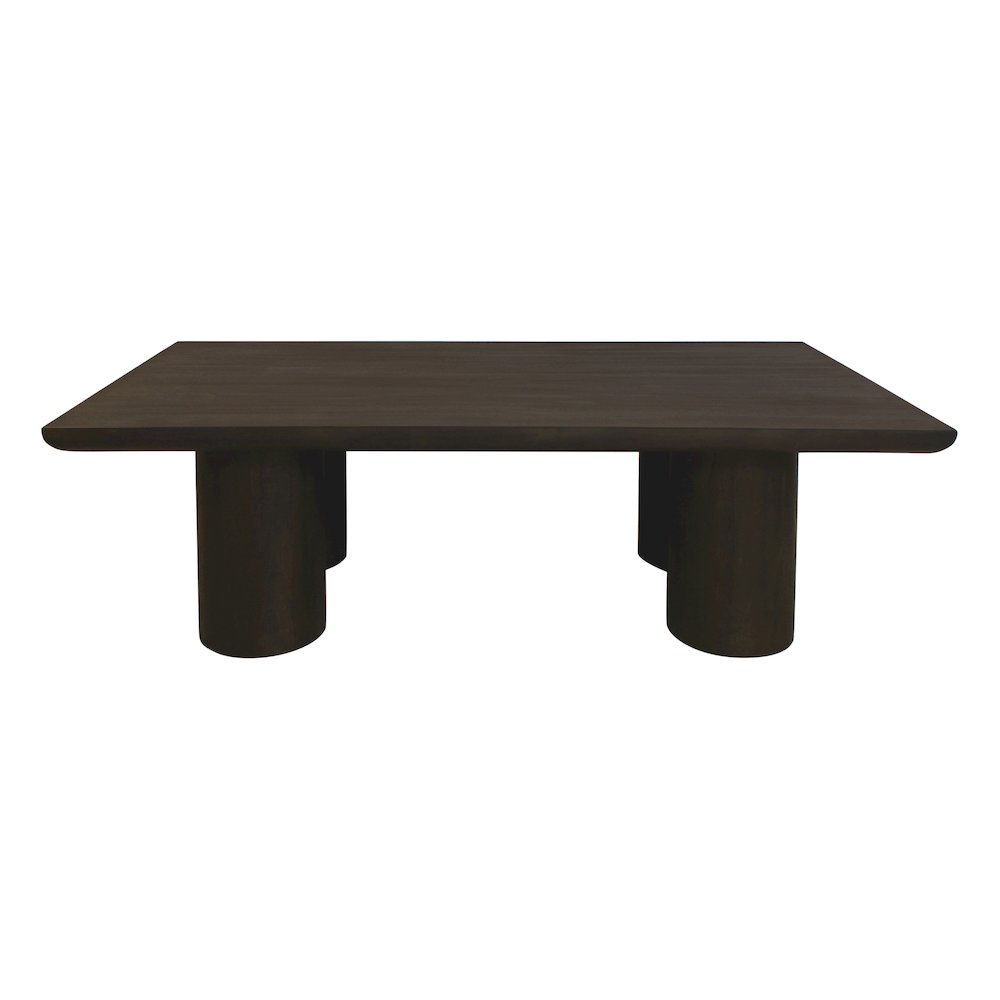 Sullivan Solid Wood Rectangular Coffee Table in Dark Brown Finish. Picture 1