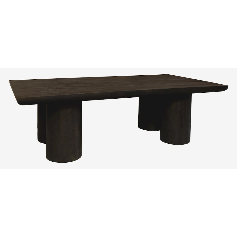 Sullivan Solid Wood Rectangular Coffee Table in Dark Brown Finish. Picture 3