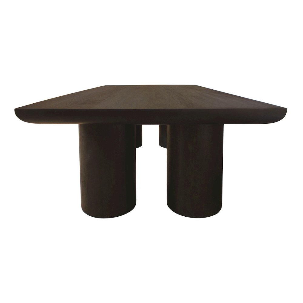 Sullivan Solid Wood Rectangular Coffee Table in Dark Brown Finish. Picture 4