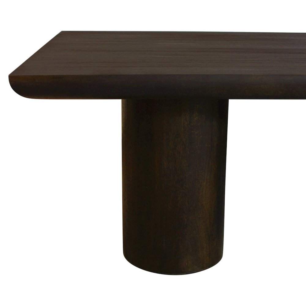 Sullivan Solid Wood Rectangular Coffee Table in Dark Brown Finish. Picture 5