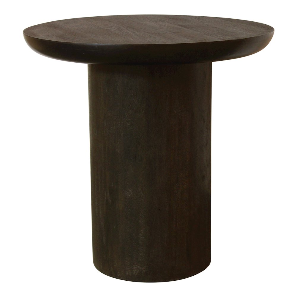 Sullivan 24'' Solid Wood Round End Table in Dark Brown Finish. Picture 1