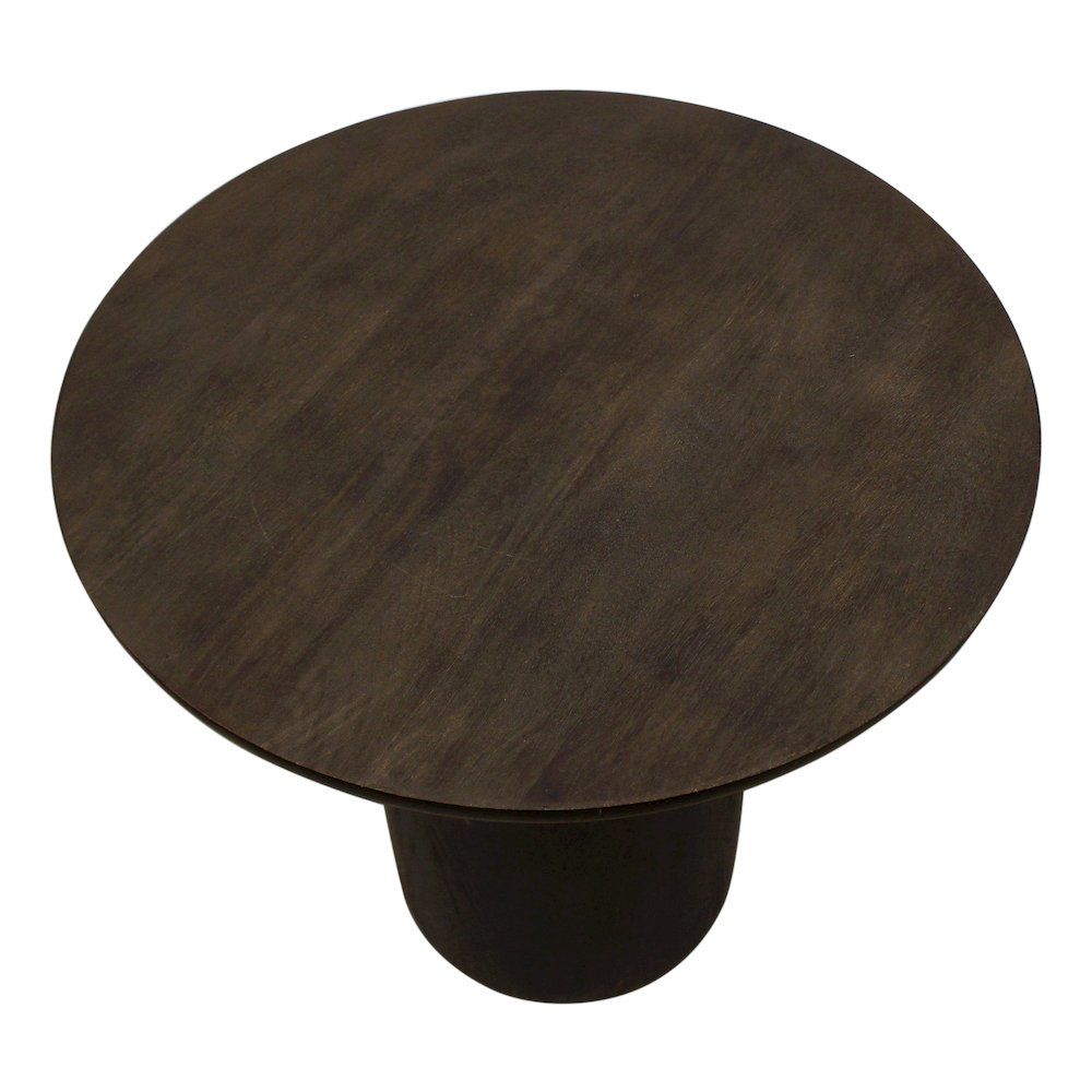 Sullivan 24'' Solid Wood Round End Table in Dark Brown Finish. Picture 5
