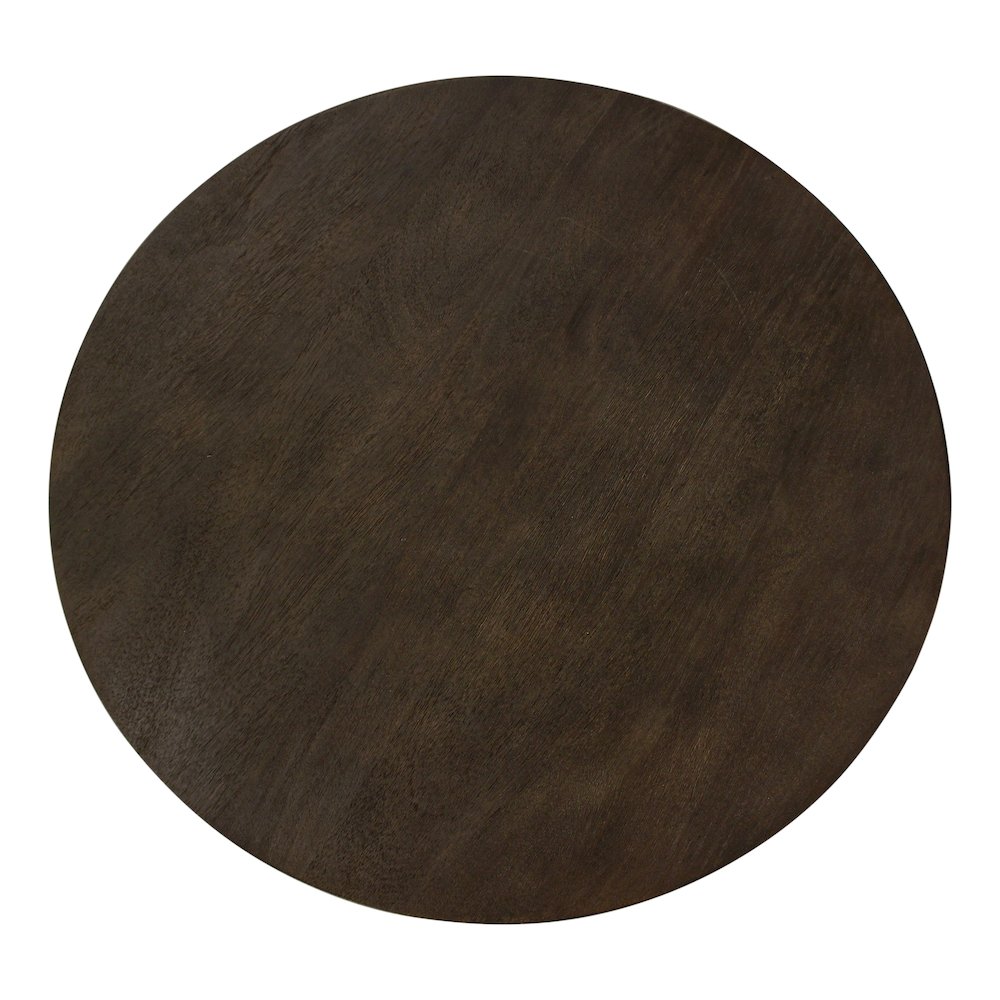 Sullivan 24'' Solid Wood Round End Table in Dark Brown Finish. Picture 7