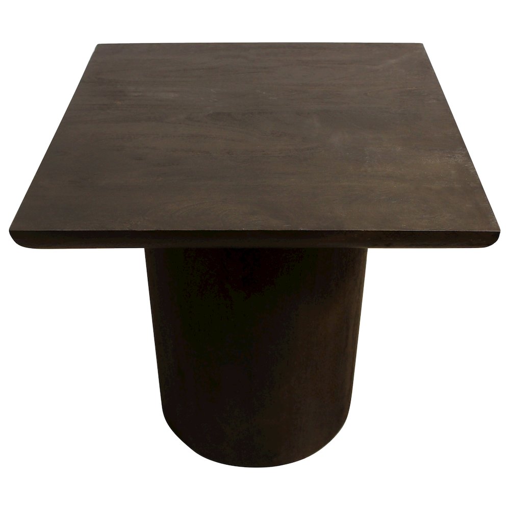 Sullivan 24" Solid Wood Square Top End Table in Dark Brown Finish. Picture 5