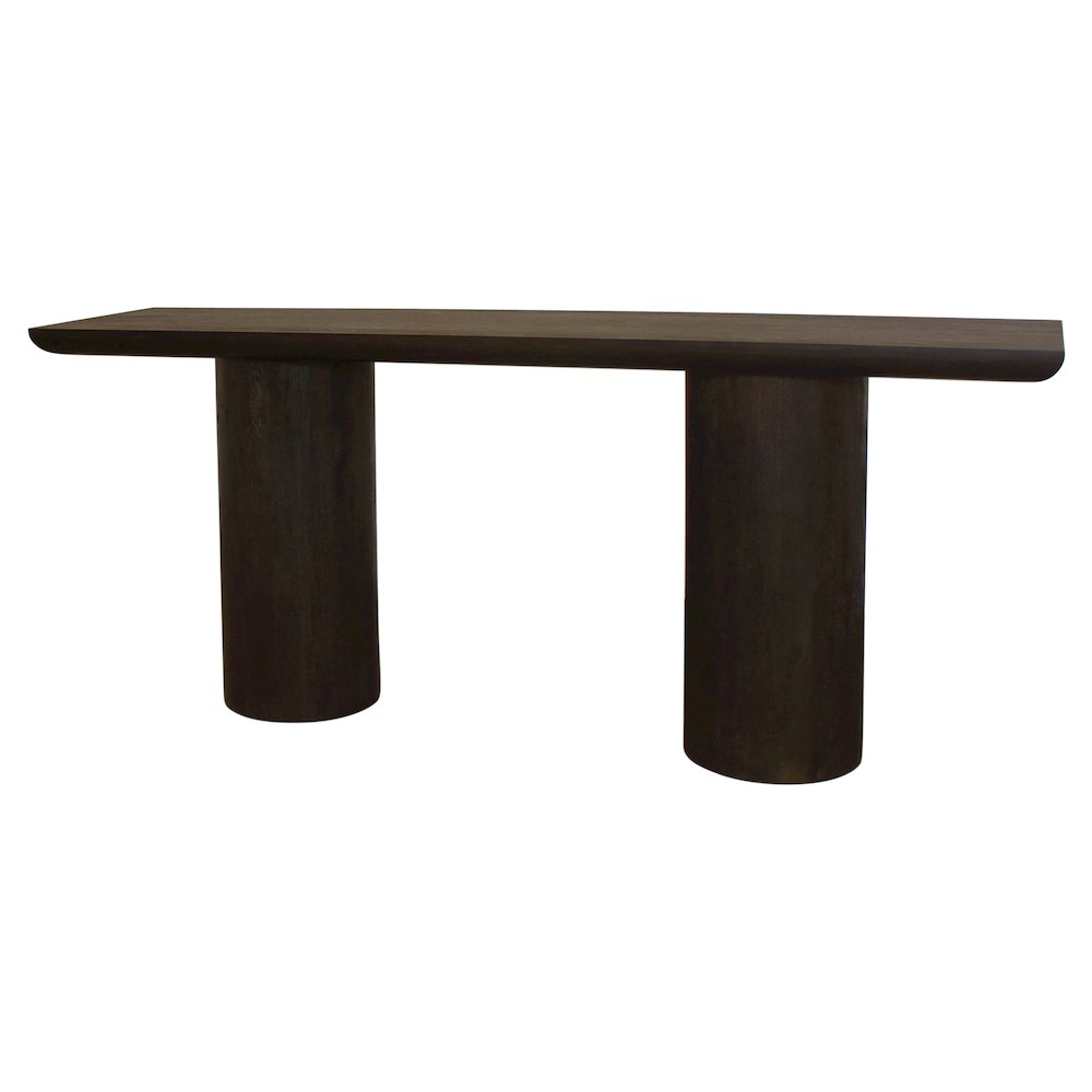 Sullivan 72" Solid Wood Console Table in Dark Brown Finish. Picture 1