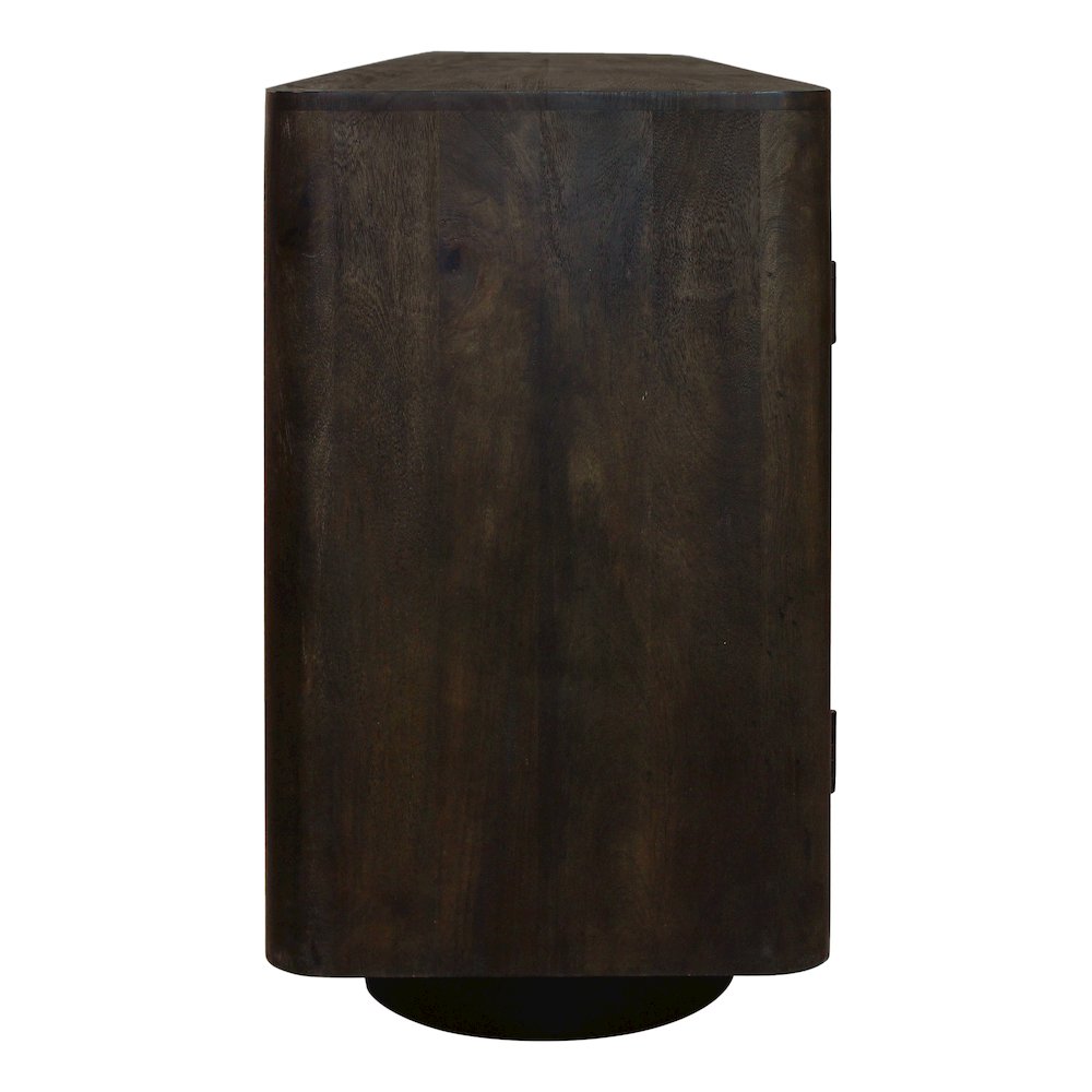 Sullivan Solid Wood 6-Door Sideboard in Dark Brown Finish. Picture 5