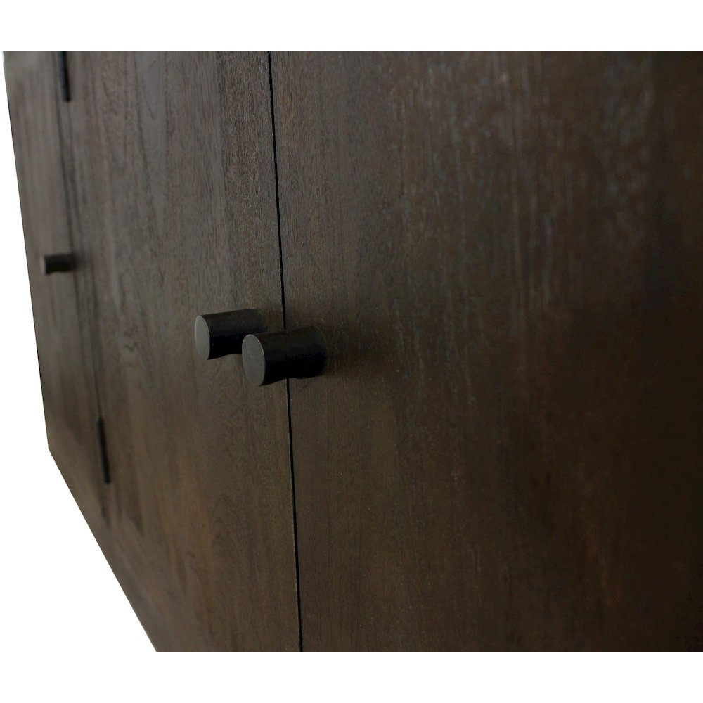 Sullivan Solid Wood 6-Door Sideboard in Dark Brown Finish. Picture 6