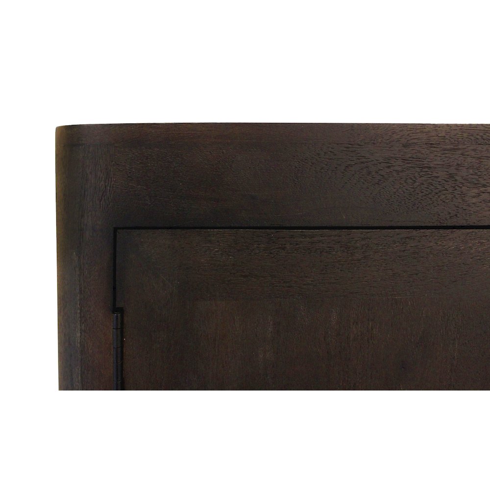 Sullivan Solid Wood 6-Door Sideboard in Dark Brown Finish. Picture 8