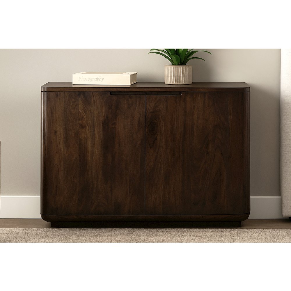 Bernard 2-Door Sideboard in Barista Brown on Solid Acacia Wood. Picture 2