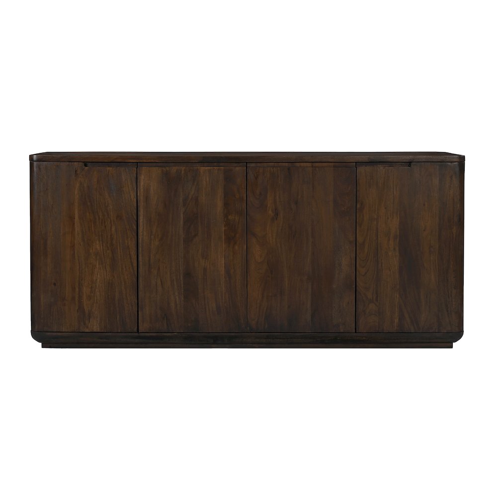 Bernard 4-Door Sideboard in Barista Brown on Solid Acacia Wood. Picture 1