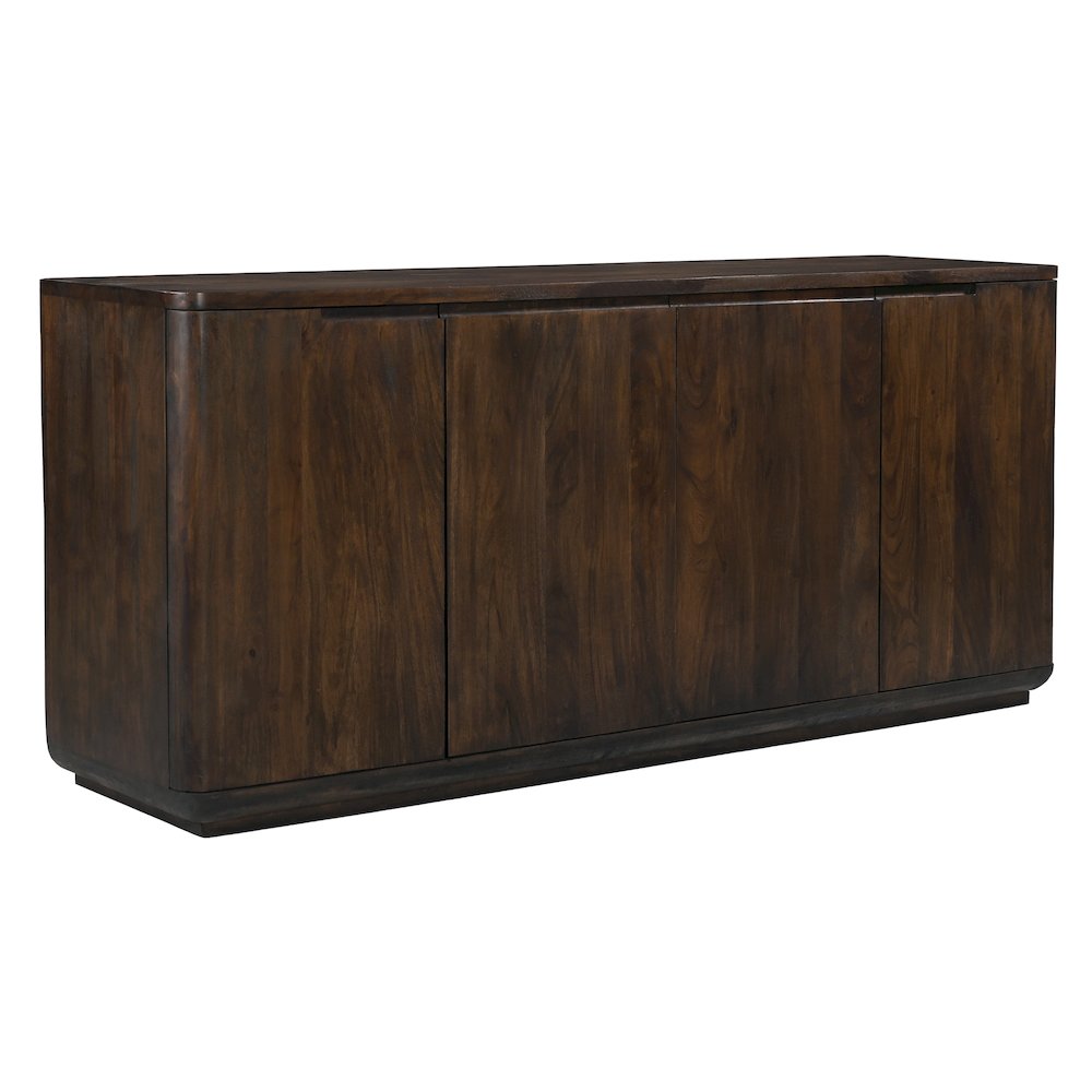 Bernard 4-Door Sideboard in Barista Brown on Solid Acacia Wood. Picture 3