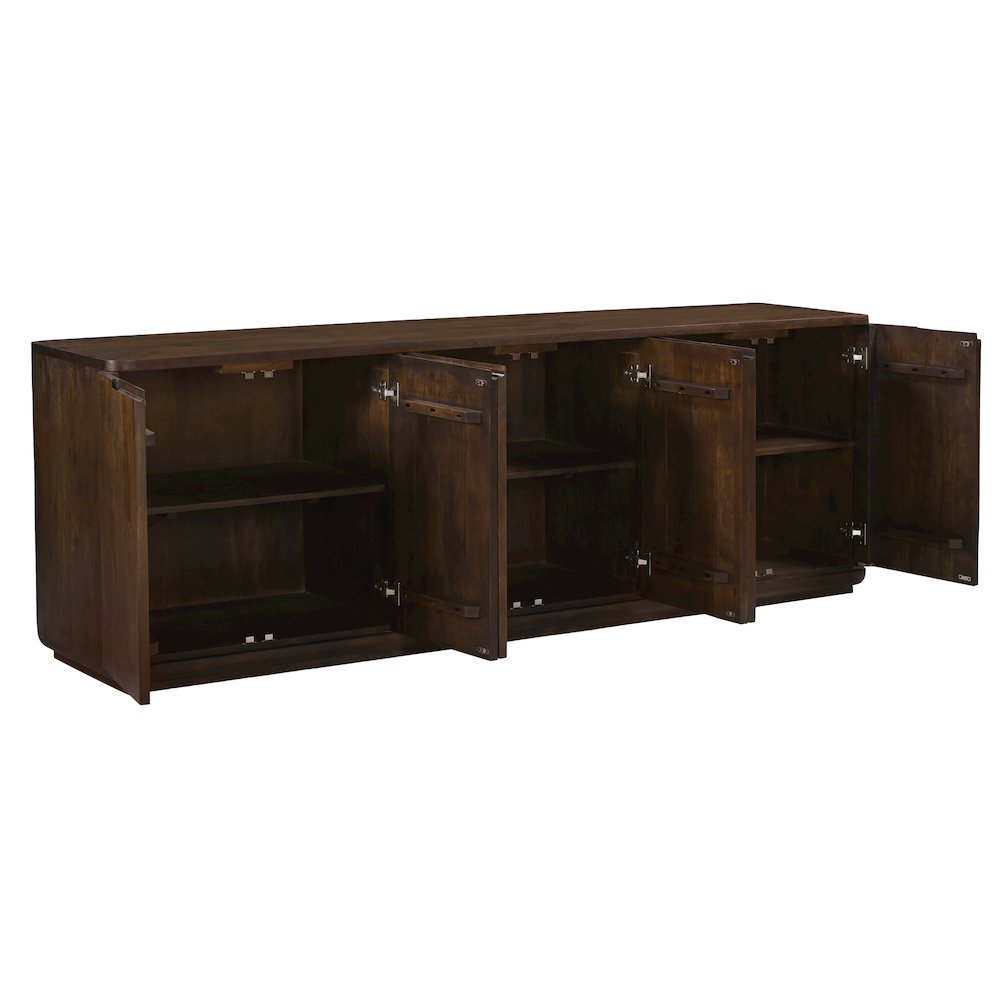 Bernard 6-Door Sideboard in Barista Brown on Solid Acacia Wood. Picture 7