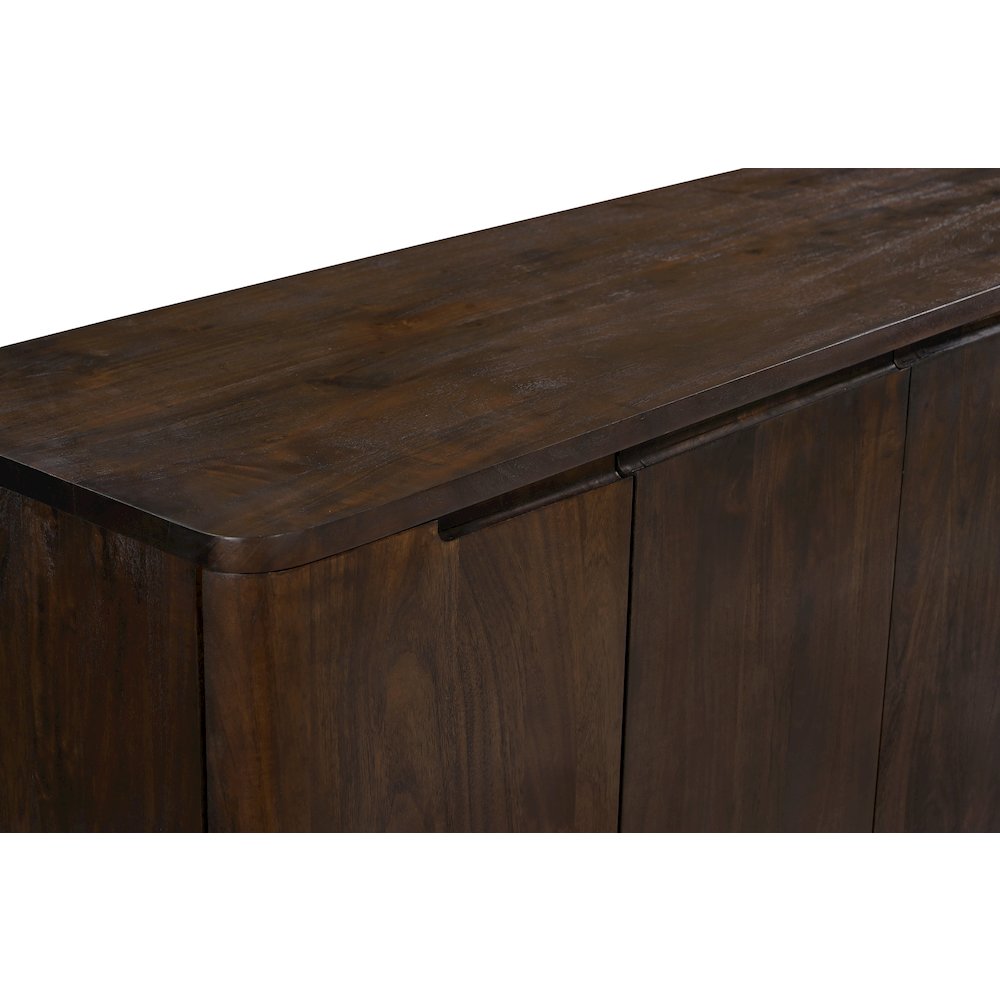 Bernard 6-Door Sideboard in Barista Brown on Solid Acacia Wood. Picture 9