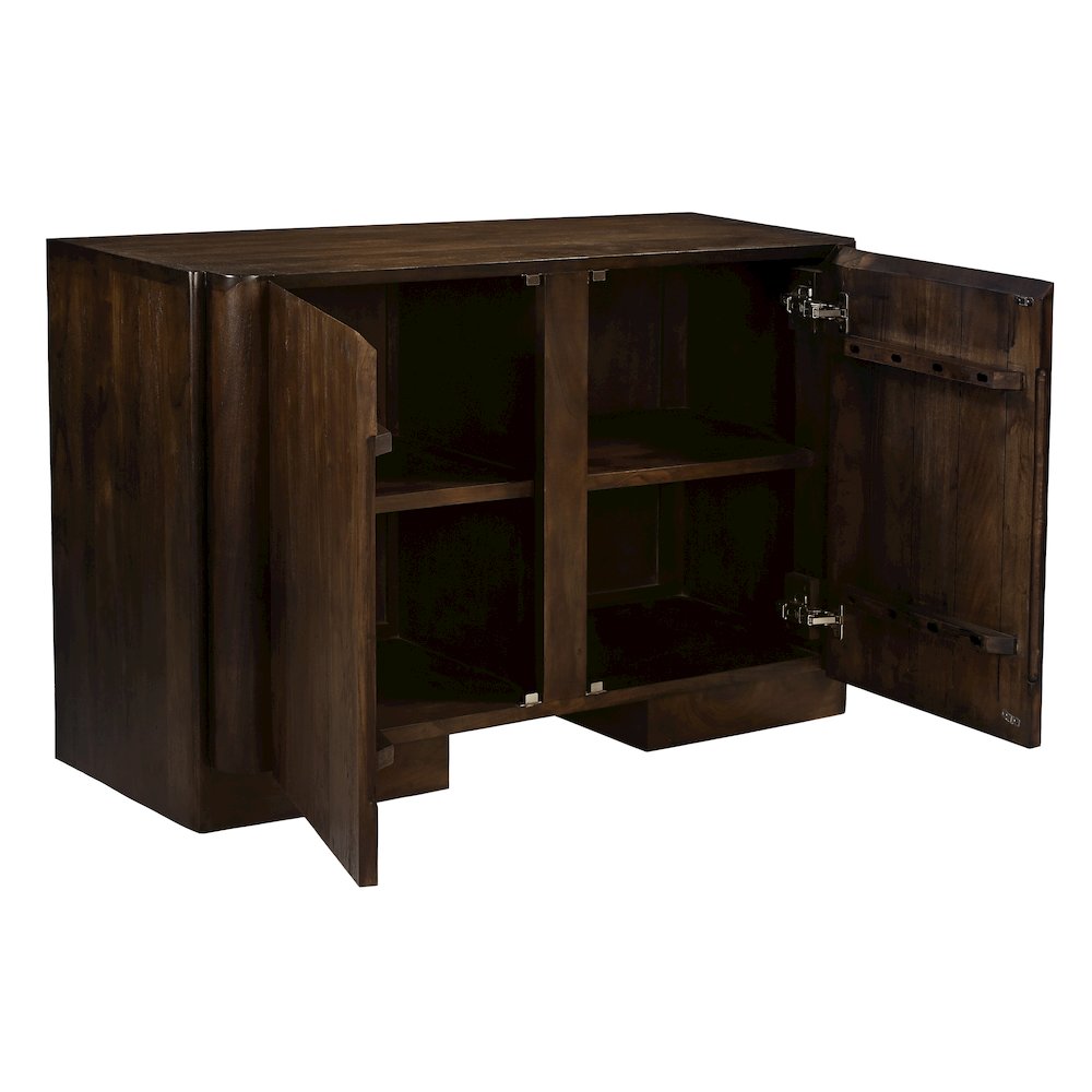 Percy 2-Door Sideboard in Barista Brown on Solid Acacia Wood. Picture 4