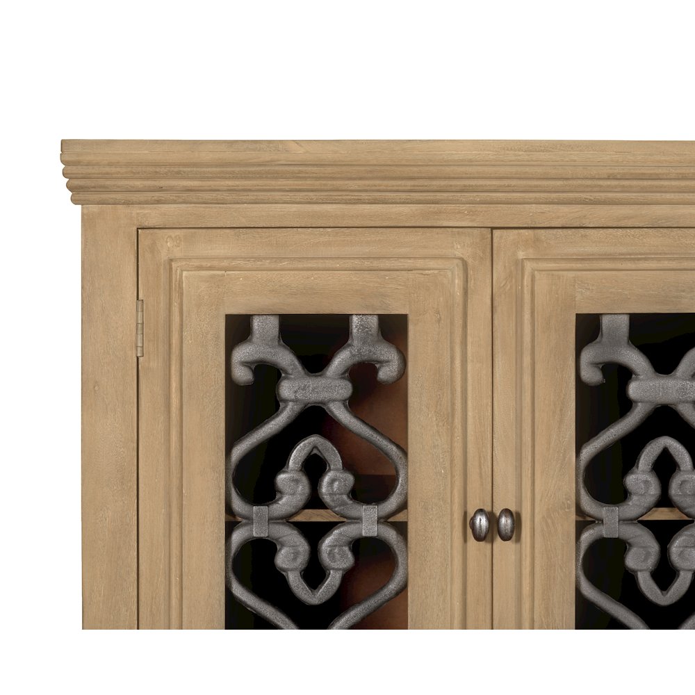 Hearst Sideboard 4-Door in Distressed Natural. Picture 5