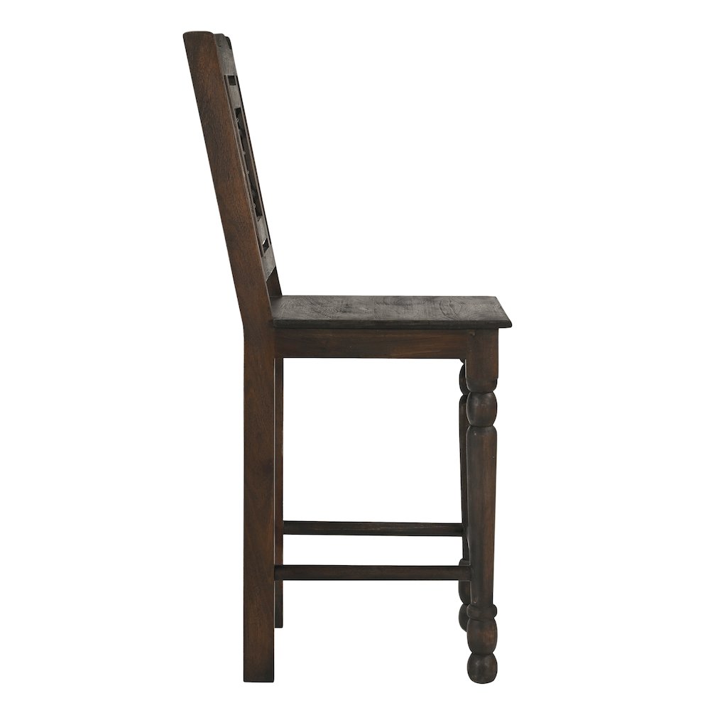 Bliss Counter Chair 2-Piece Set in Barista Brown. Picture 4