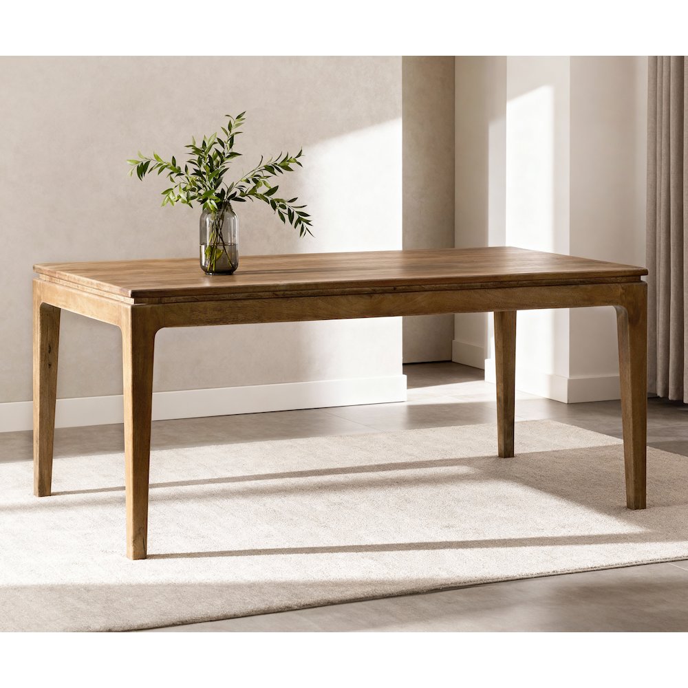 Cassandra Small Rectangular Dining Table in Spice Tan. Picture 2