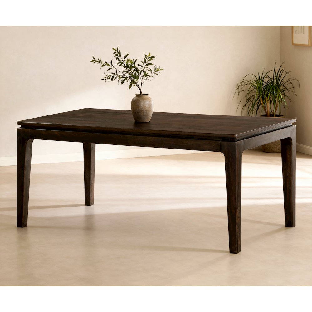 Cassandra Large Rectangular Dining Table in Barista Brown. Picture 2