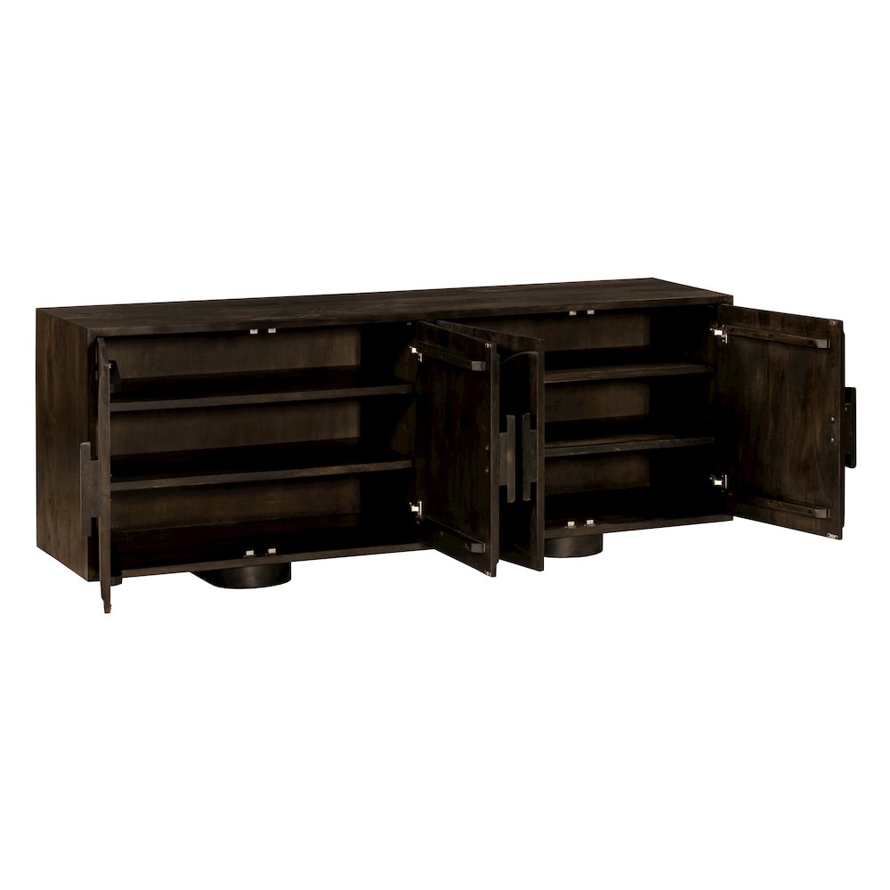 Augustus 4-Door Sideboard in Barista Brown. Picture 2