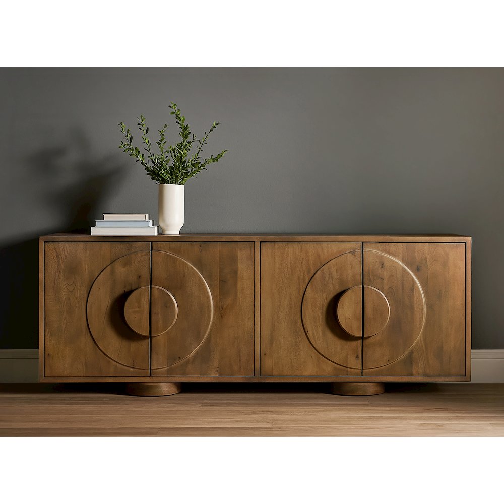 Augustus 4-Door Sideboard in Spice Tan. Picture 2