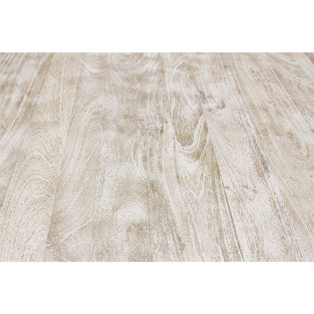 Benedict 58" Round Dining Table in White Wash. Picture 5