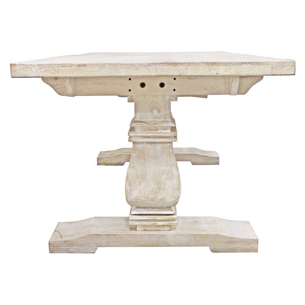 Benedict 81" Rectangle Dining Table in White Wash. Picture 5