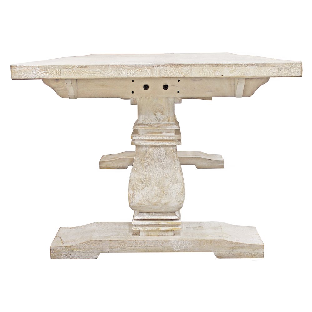 Benedict Extension Dining Table in White Wash. Picture 2