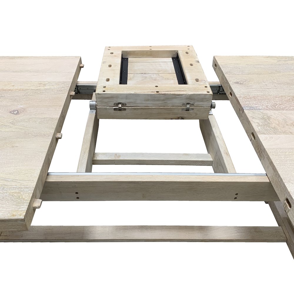 Benedict Extension Dining Table in White Wash. Picture 6