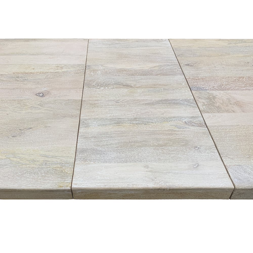 Benedict Extension Dining Table in White Wash. Picture 8