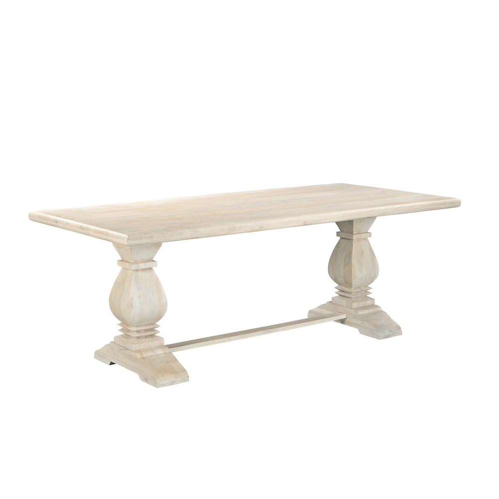 Benedict 71″ Rectangular Dining Table – White Wash. Picture 1