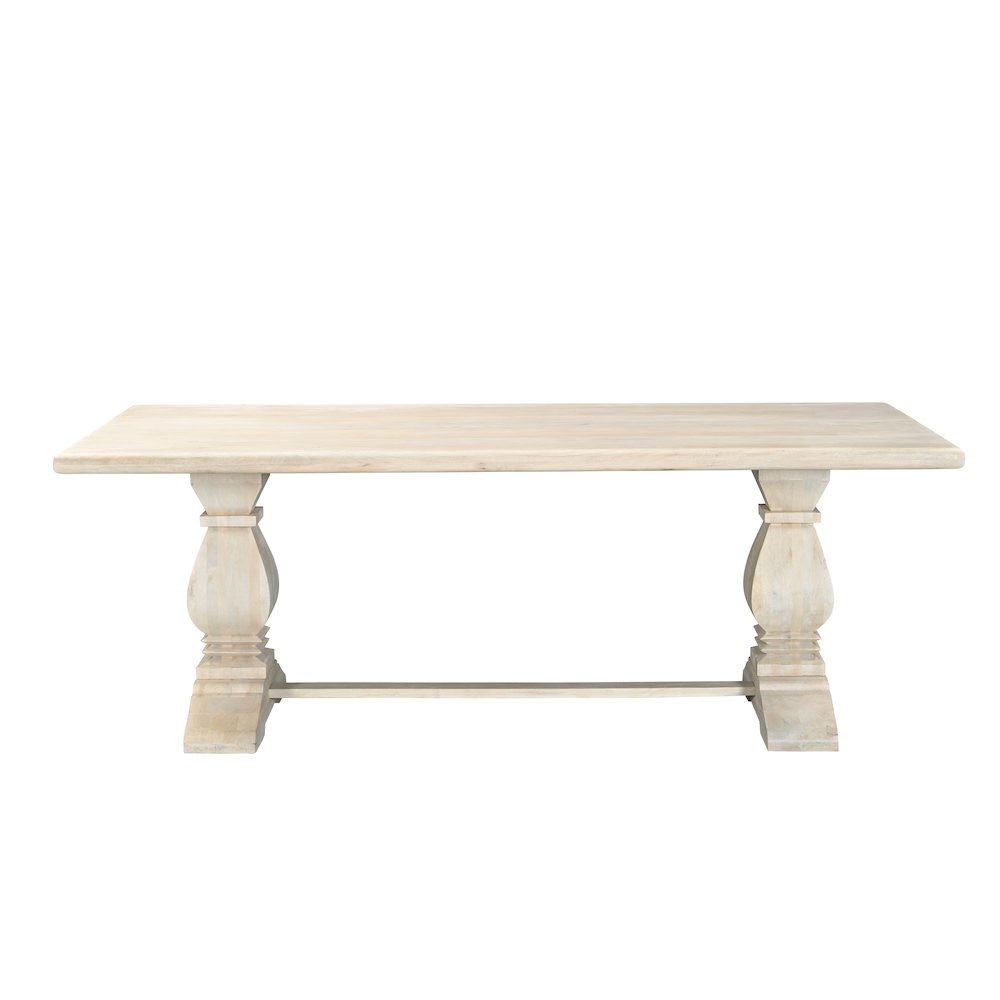 Benedict 71″ Rectangular Dining Table – White Wash. Picture 2
