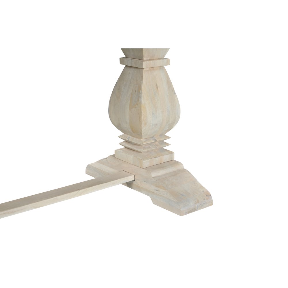 Benedict 84” Rectangular Dining Table – White Wash. Picture 4