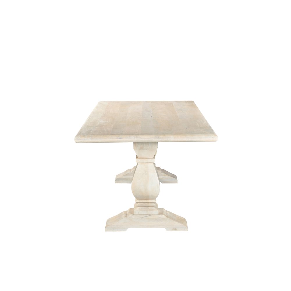 Benedict 84” Rectangular Dining Table – White Wash. Picture 5