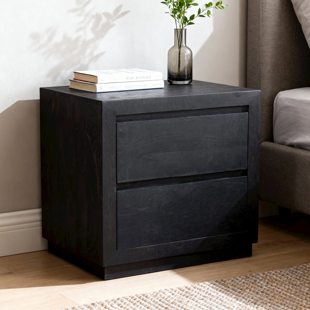 Sarah 2 Drawer Nightstand - Antique Brown. Picture 2