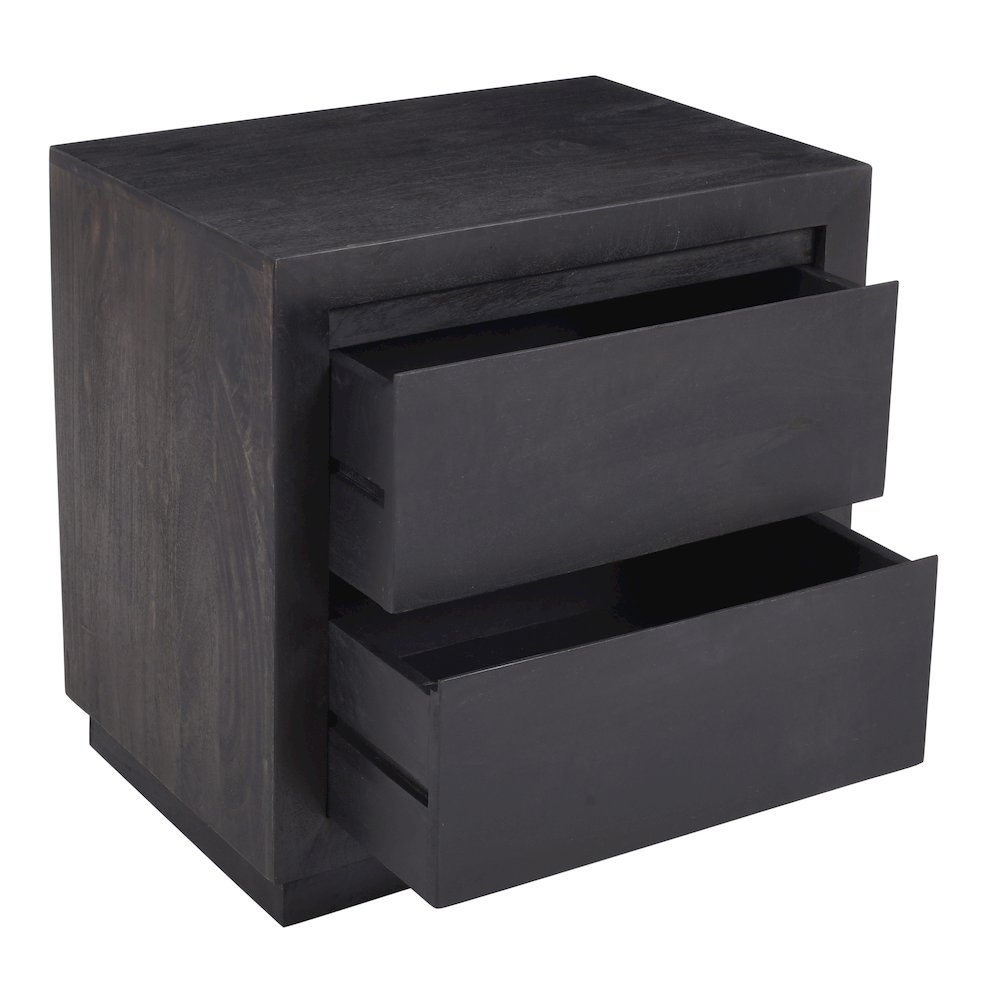 Sarah 2 Drawer Nightstand - Antique Brown. Picture 4