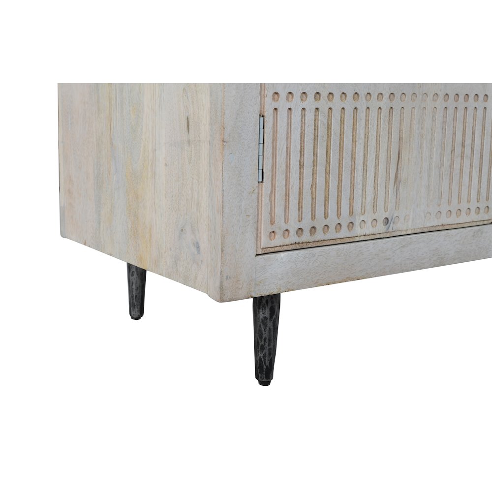 Sarah 4-Door Media Cabinet in Brushed Ivory. Picture 4