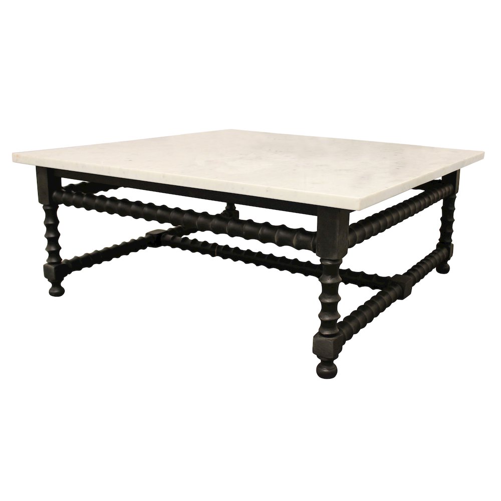 Cranberry Coffee Table with Marble Top. Picture 3