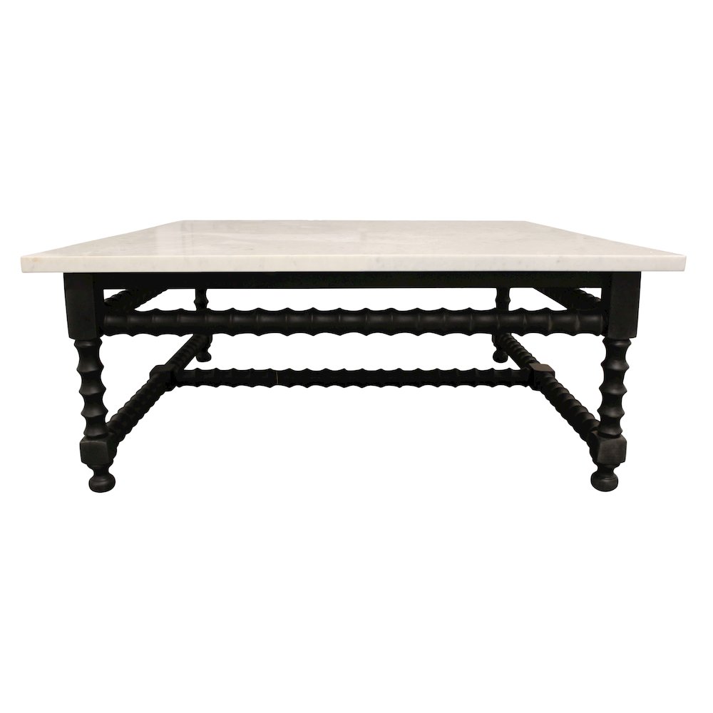 Cranberry Coffee Table with Marble Top. Picture 4