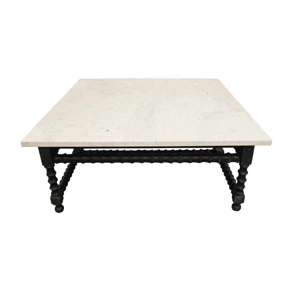 Cranberry Coffee Table with Marble Top. Picture 5