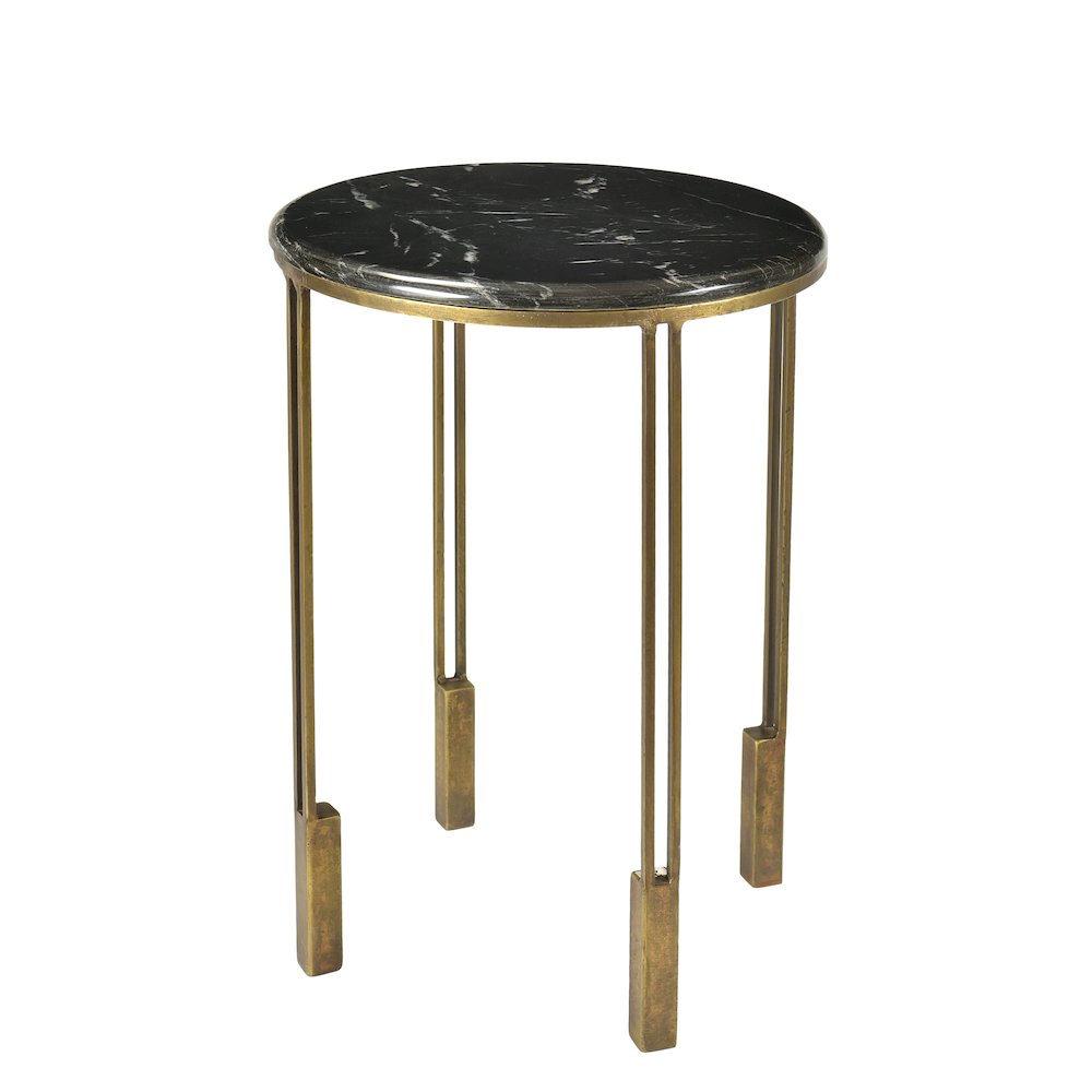 Modern Orlando Agua Occasional Table with Marble Top. Picture 1