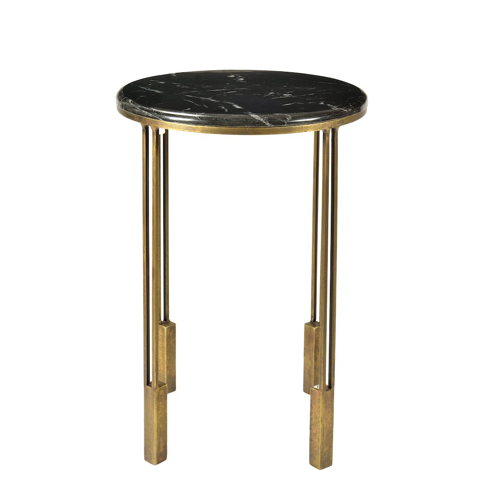 Modern Orlando Agua Occasional Table with Marble Top. Picture 2