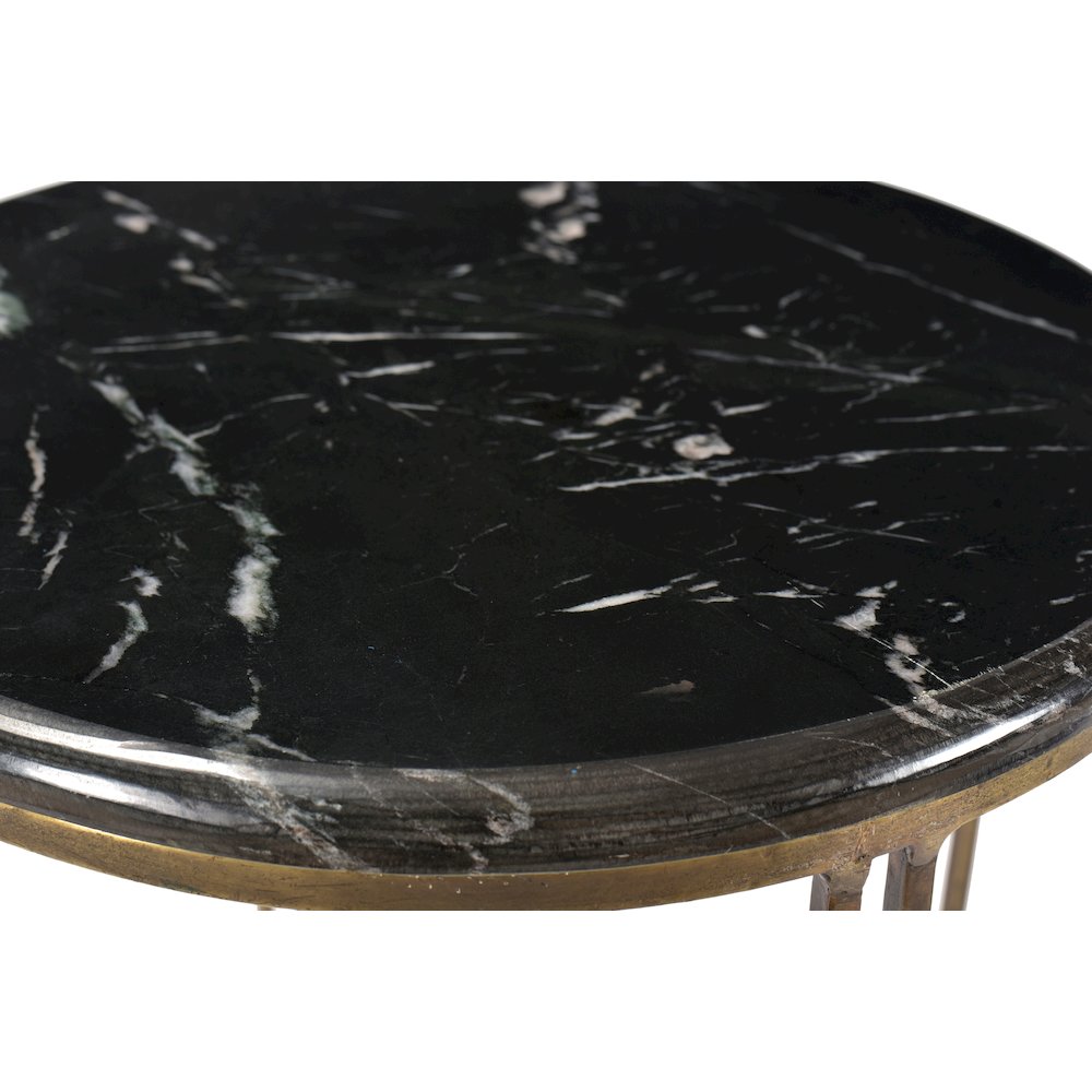 Modern Orlando Agua Occasional Table with Marble Top. Picture 3