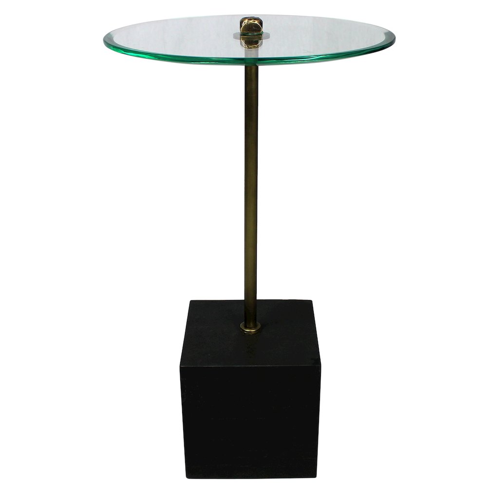 Modern Orlando Agua Glass Top Occasional Table. Picture 1