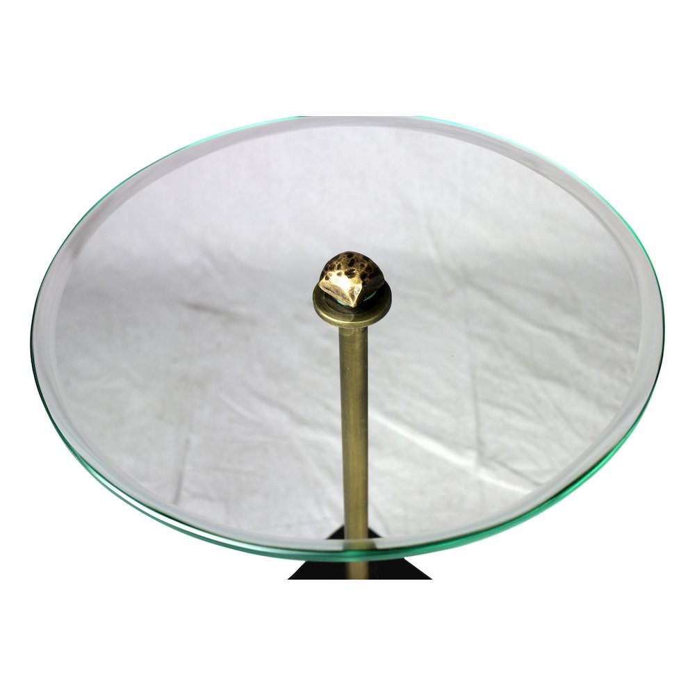 Modern Orlando Agua Glass Top Occasional Table. Picture 4