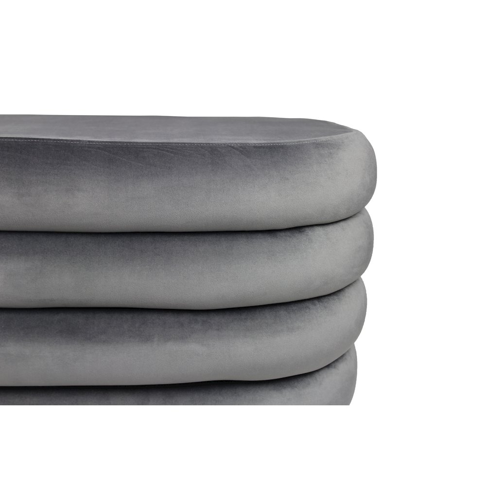 Thor Large Round Ottoman in Storm. Picture 2