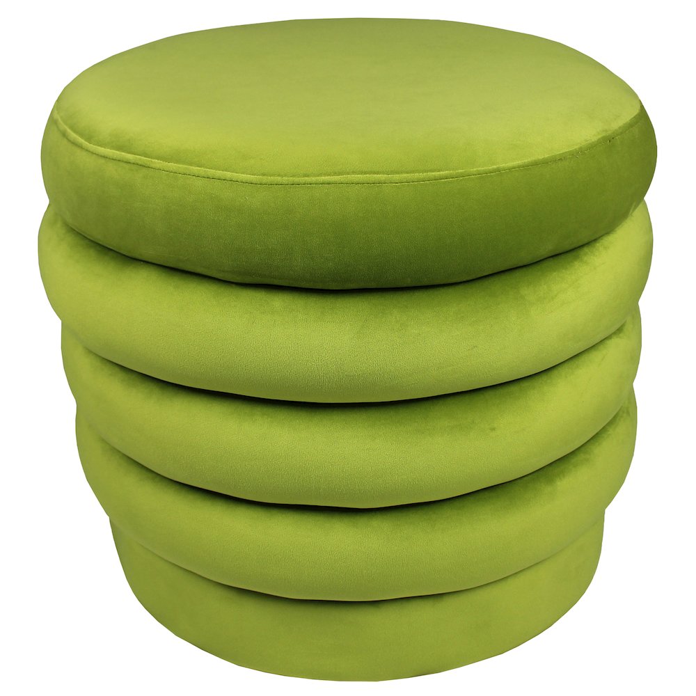 Thor Round Ottoman in Fern. Picture 1