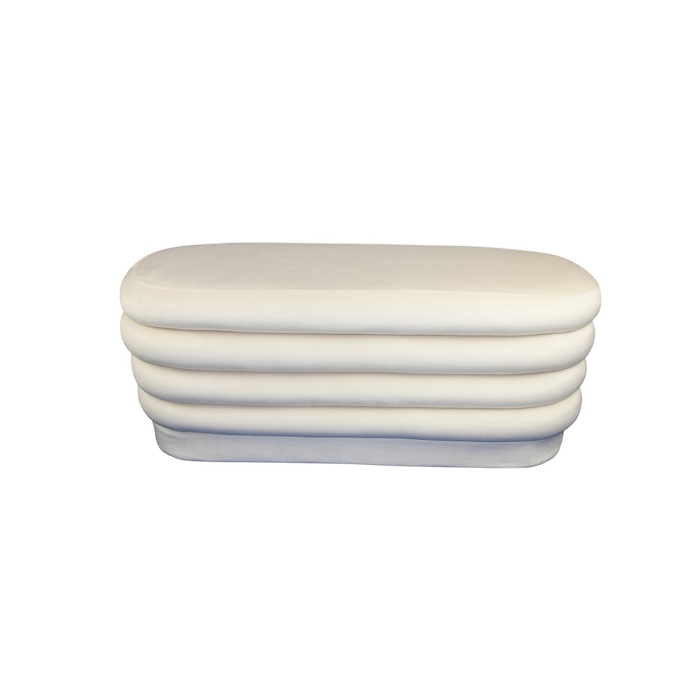 Thor Oval Ottoman in Dove. Picture 1